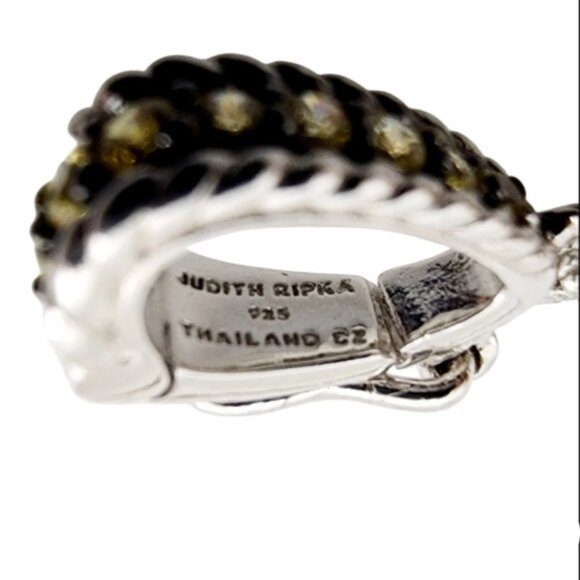 Judith Ripka Sterling Silver & Citrine Sun Pendant - Picture 3 of 4